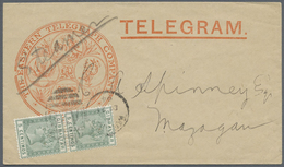 Br Britische Post In Marokko: 1894 TELEGRAM Envelope Of The Eastern Telegraph Company Used From Tanger - Altri & Non Classificati