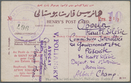 Br Britische Post In Der Türkei: 1922. Picture Post Card Headed 'Henry's Post Card' And Surcharged 'Prs - Sonstige & Ohne Zuordnung