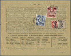 Br Britische Militärpost II. WK: 1948, "B. A. ERITREA" KGVI 10 Sh., 5 Sh., 40 C And 25 C On Franked Tel - Other & Unclassified