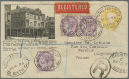 GA Großbritannien - Privatganzsachen: 1896 (30.5.), PTPO Stat. Envelope QV 1½d. Yellow Embossed Shield - Sonstige & Ohne Zuordnung