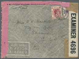 Br Irland - Besonderheiten: 1940. Air Mail Envelope Addressed To Cork, Ireland Bearing SG 146, 15c Scar - Altri & Non Classificati