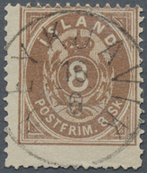 O Island: 1873, 8 Skilling Oval Cancelled With "REYKUAVIK 16 / 6 "datestamp. - Other & Unclassified