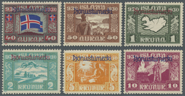 ** Island - Dienstmarken: 1930, Freimarken 1.000 Jahre Allthing Mit Aufdruck 'pjónustumerki' Kompl. Sat - Officials
