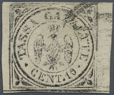 O Italien - Altitalienische Staaten: Modena - Zeitungsstempelmarken: 1859: 10 C. Black On White, Newsp - Modena