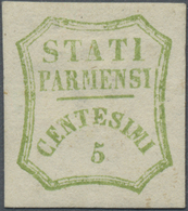 * Italien - Altitalienische Staaten: Parma: 1859, 5c. Yellow-green, Fresh Colour, Large Margins, Mint - Parme