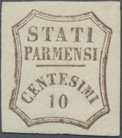 * Italien - Altitalienische Staaten: Parma: 1859, 10c. Brown, Fresh Colour, Large Margins, Mint O.g. W - Parma