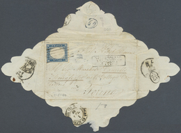 Br Italien - Altitalienische Staaten: Sardinien: 1861, Lovely Lady's Letter With Wide Margined 20 Cente - Sardinien