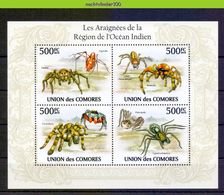 Nep018b FAUNA SPINNEN GELEEDPOTIGEN 'INSECTEN INSECTS' SPIDERS SPINNENTIERE COMORES 2009 PF/MNH - Araignées