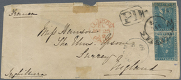 Br Italien - Altitalienische Staaten: Toscana: 1859 Cover From Florence To Epsom, England Franked By 18 - Toscana