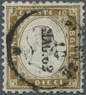 O Italien: 1862, 10c. Brown, Better Shade, Fresh Colour, Slightly Uneven Perfs At Top, Oblit. "FIRENZE - Marcophilia