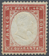 ** Italien: 1862, 40 C. Rose Carmine, Mint Never Hinged With Full Original Gum, Very Fresh Color And Sc - Poststempel