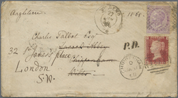 Br Italien: 1868, MIXED FRANKING ITALIA-GREAT BRITAIN: An Envelope Bearing Italian Victor Emanuel 60 C - Poststempel