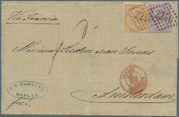 Br Italien: 1863/65, King Vittorio Emanuele II Issue, Turin Printing, 10c And 60c On Cover Sent From Na - Marcophilie