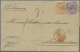 Br Italien: 1863/65, King Vittorio Emanuele II Issue, Turin Printing, 10c And 60c On Cover Sent From Na - Marcofilie