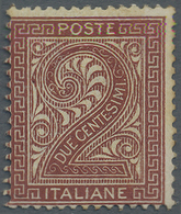 * Italien: 1865, 2c. Reddish Brown, London Printing, Fresh Colour, Well Perforated, Mint O.g. With Hin - Storia Postale