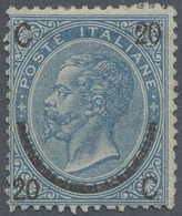 (*) Italien: 1865, 20c. On 15c. Blue, Type II, Fresh Colour, Unused No Gum, Slight Corner Crease/flat Pe - Marcofilie