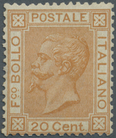 * Italien: 1877, 20c. Orange, Fresh Colour And Well Perforated, Mint O.g., Signed A.Diena, Raybaudi Et - Poststempel