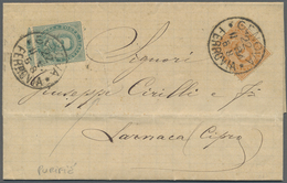 Br Italien: 1884. Disinfected Envelope Written From Genova Dated '22nd Nov 1884' Addressed To Cyprus Be - Poststempel