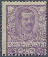 * Italien: 1901, 50 C. Violet Mint Hinged With Full Original Gum, Very Fresh And Scarce, Cat. € 1.300, - Marcophilia