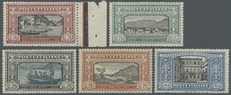 ** Italien: 1924, Manzoni, 10c. To 1l., Short Set Of Five Values, Very Good Centering, Unmounted Mint, - Marcophilie