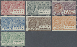 **/ Italien: 1926/1928, Airmails, 50c. To 5l., Set Of Seven Values, Unmounted Mint. Sass. PA2A/7, 450,- - Marcophilie