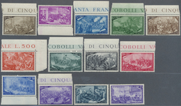 ** Italien: 1948, 100th Anniversary Of Revolution, 3l. To 100l., Complete Set Of 13 Values, Mainly With - Marcophilia