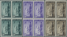 ** Italien: 1949, 5 L To 20 L Marshall-Plan In Block Of Four, Mint Never Hinged ÷ 1949, 5 L Bis 20 L Ma - Marcophilia