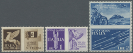 ** Italien - Zusammendrucke: 1942, Propagana Die Guerra, Three Not Issued Stamps, Unmounted Mint, Some - Non Classificati
