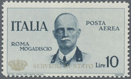 ** Italien - Dienstmarken: 1934, Airmail Overprint 10 L. Blue-grey, Mint Never Hinged, Fine, Signed Ray - Dienstmarken