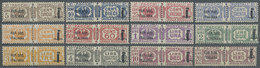 ** Italien - Paketmarken: 1944, "PEPUBBLICA SOCIALE" Overprints, 5c. Brown To 20l. Lilac, Complete Set - Pacchi Postali