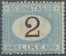 * Italien - Portomarken: 1870, 2l. Blue/brown, Fresh Colour, Normally Perforated With Some Slightly Un - Strafport
