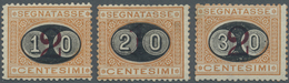 * Italien - Portomarken: 1890/1891, Overprints, Complete Set Of Three Values Mint O.g., Several Signat - Taxe