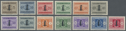 ** Italien - Portomarken: 1944, Fasces Overprints, 5c. To 20l., Complete Set Of 13 Values, Unmounted Mi - Portomarken