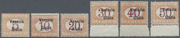 ** Italienische Besetzung 1918/23 - Julisch-Venetien - Portomarken: 1918, 5c. To 50c., Short Set Of Six - Vénétie Julienne