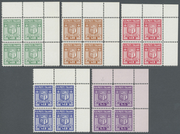 ** Italien - Alliierte Militärregierung - Campione: 1944, Complete Set Corner Margin Block Of Four Mint - Ohne Zuordnung