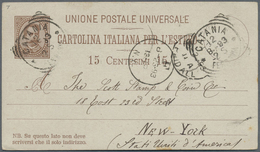 GA Italien - Ganzsachen: 1883: 15 C. Brown Postal Stationery Card, Tarif For U.P.U. Members With More T - Stamped Stationery