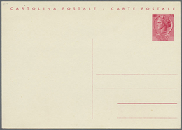 GA Italien - Ganzsachen: 1956: 35 L Bilingual Postal Stationary Card, Unused, Rare. (Mi. #P166; Mi. Cat - Interi Postali