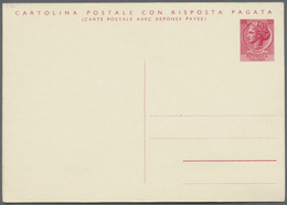 GA Italien - Ganzsachen: 1956: 35 L + 35 L Bilingual Replay Postal Stationary Card, Unused, Rare. (Mi. - Postwaardestukken