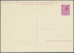 GA Italien - Ganzsachen: 1961: 40 L. + 40 L. Double Postal Stationery Card, "40 L Bilingual", Very Fine - Postwaardestukken