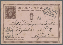 GA Italien - Stempel: 1878, Italian Postal Stationery "Cartolina Postale Con Risposta Pagata Quindici C - Marcophilia