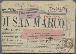 Br Italien - Besonderheiten: 1900, Flate-rate Franked Newspaper "IL VESSILLO DI SAN MARCO" From Venezia - Ohne Zuordnung