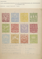 (*) Jugoslawien: 1918, 12 Not Accepted ESSAYS In Different Colours On Cardbord From The Designer August - Brieven En Documenten