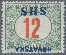 * Jugoslawien - Portomarken: 1918, Postage Due Stamp 12 F Of Hungary With INVERTED Overprint "HRVATSKA - Timbres-taxe
