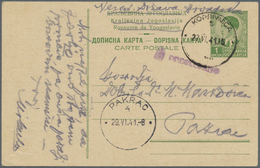 GA Jugoslawien - Ganzsachen: 1941, 1 D Green Yugoslavian Postal Stationery Card Used In Croatia From Ko - Postwaardestukken