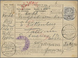Br Lettland: 1927, 20 S. Rose Tied By Cds. "RIGA 1.III.34" To Reverse To Complete Money Transfer Telegr - Latvia