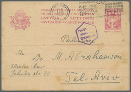 GA Lettland - Ganzsachen: 1939, Stationery Card 20 S (few Stains) Canc. "RIGA 1 DEC 1939 AUX JEUX OLYPI - Lettonia