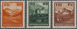 ** Liechtenstein: 1933, Freimarken, Kompletter Postfrischer Luxus-Satz, Unsigniert (SBK=SFr. 1.200,-). - Briefe U. Dokumente