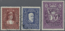 O Liechtenstein: 1933/35, 2 Fr. - 5 Fr., Fürstin, Fürst & Wappen Sauber Gest. ''VADUZ'', Attraktiver, - Briefe U. Dokumente