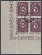 O/ Liechtenstein: 1933, 2 Fr.-5 Fr., Jeweils Im Luxus-Viererblock Aus Der Bogenecke (teils Vorgefaltet) - Covers & Documents
