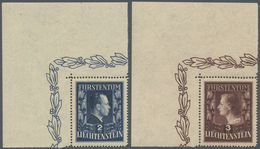 ** Liechtenstein: 1951, Freimarken: Fürstenpaar, Postfrischer Luxussatz In Zähnung L 14¾, Beide Marken - Lettres & Documents